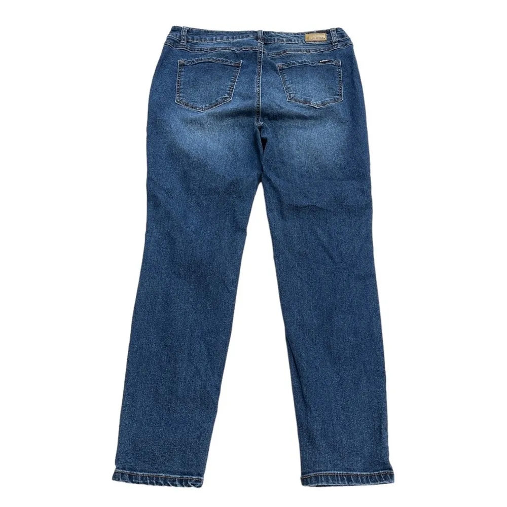 d. jeans Button Fly Skinny Mid Rise Cropped Jeans Blue Size 14 - Image 2