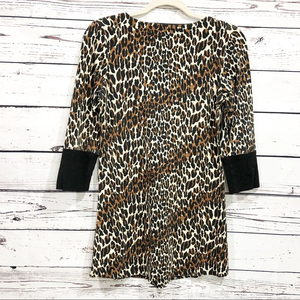 Betsey Johnson Animal Leopard Print Pajamas Nightie Sleep Shirt Dress - Image 2