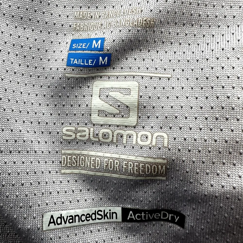 Salomon Alfa Trail Running Short Pull On Stretch Colorblock Pink Navy Medium - Image 2