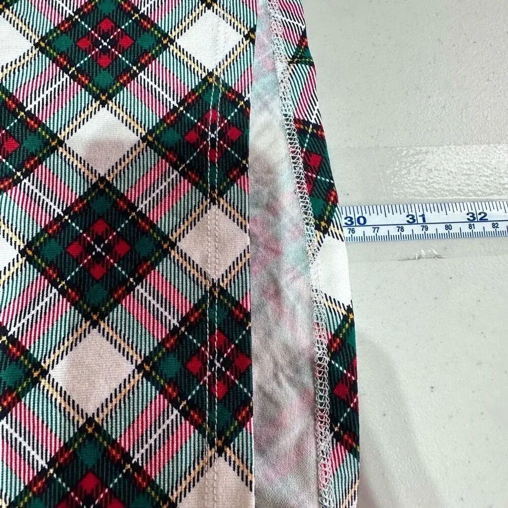 NWT Kim Rogers Womens 3/4 Sleeve Crew Neck Printed Shirt Holiday Tartan Plaid XL - Image 8