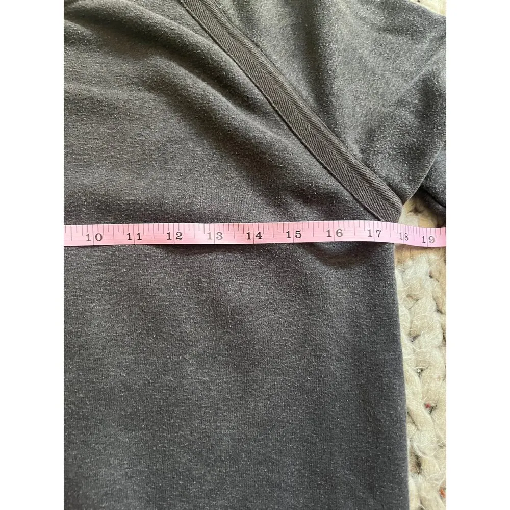 Prana dark grey pullover cozy up crew size extra small - Image 3