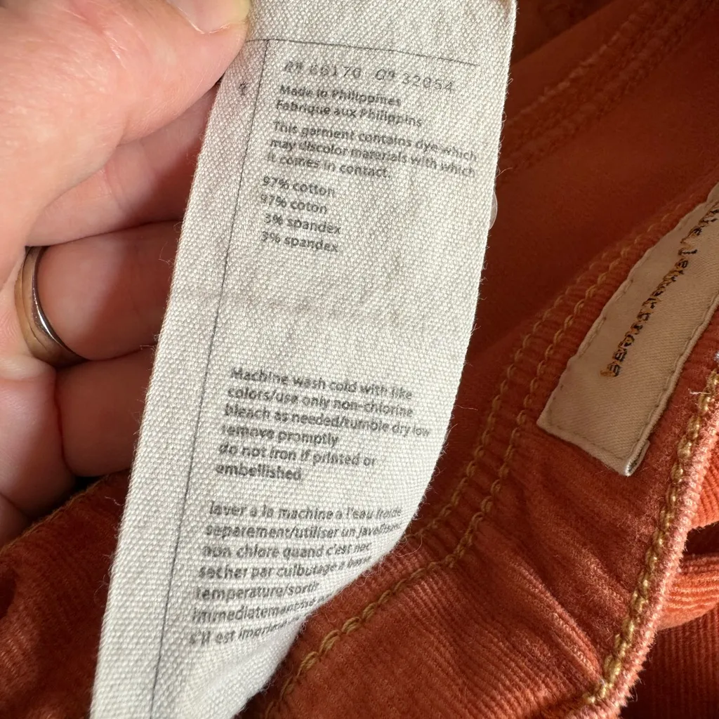 pilcro and‎ the letterpress size 27 orange corduroy pants - Image 6