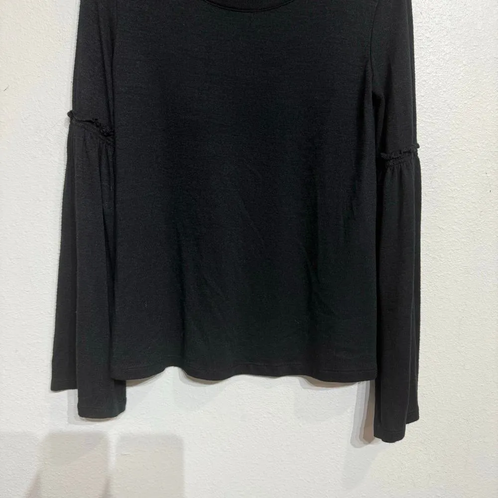 Gap Top Black Tiered Bell Sleeves Flared Pullover Sz XS - Image 7