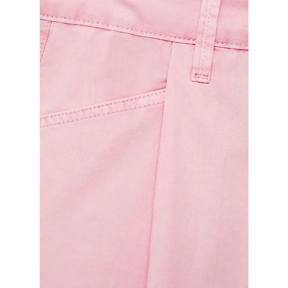 Mango Cotton Straight-Fit Denim Shorts Pastel Pink NWT XS - Image 9