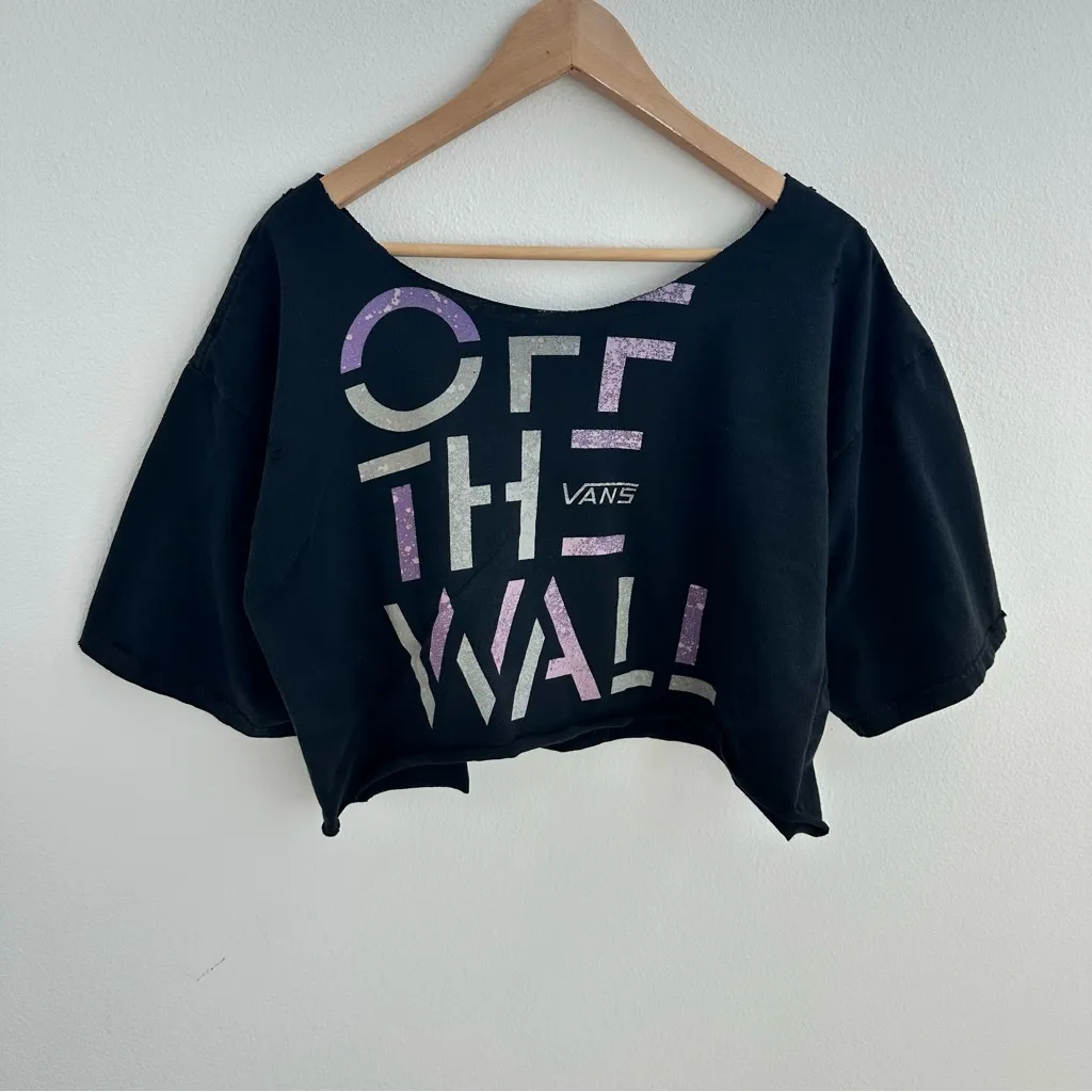Vans Black Off the Shoulder Crop Top - Image 4