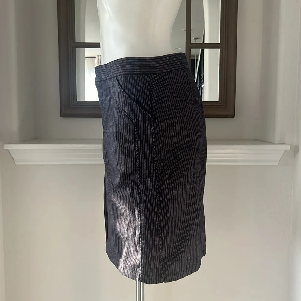 Marc Jacobs Structured Striped Cotton Denim Skirt, Size 10 EXCELLENT! - Image 4