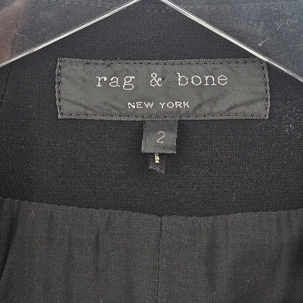 Rag & Bone‎ Women's Teresa Cut Out Peekaboo Back Blazer Black Size 2 - Image 10