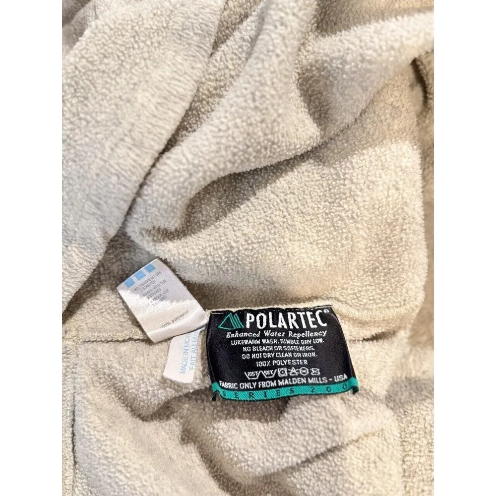 Adidas Womens Sweatshirt Beige Fleece Polartec Oversized Pullover Cozy Medium - Image 3