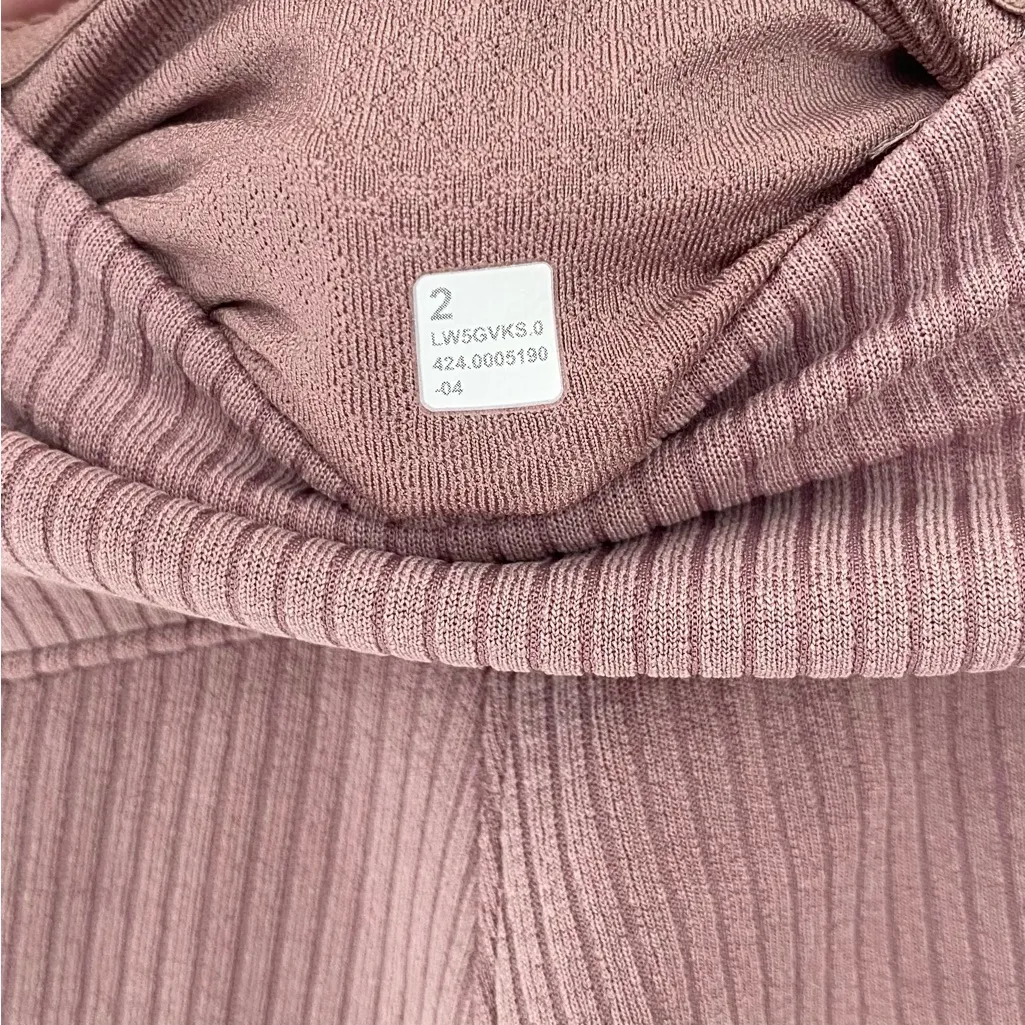 NWT Lululemon Ribbed Softstream Flared Pant in Twilight Rose - Image 4