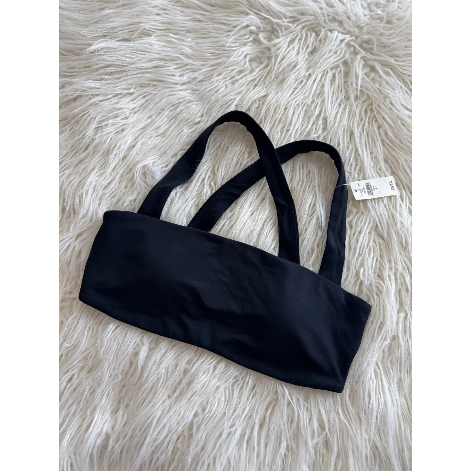 OFFLINE By Aerie Real Me Xtra Square Neck Sports Bra Black Size Medium - Image 4