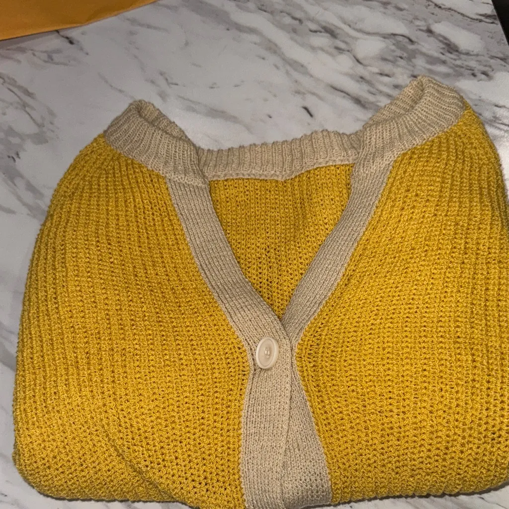 Chic Yellow Women's Cardigan Sweater - Image 6