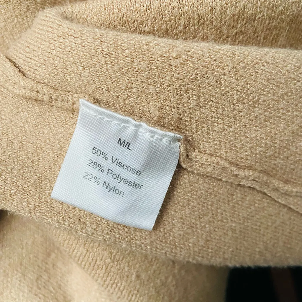 2BELLA Soft yarn sweater coat Tan Size M - Image 10