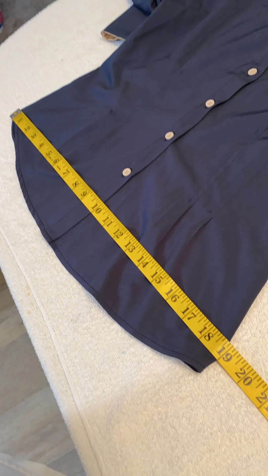 blouse fitted contrast collar/cuffs button down Size XL - Image 10