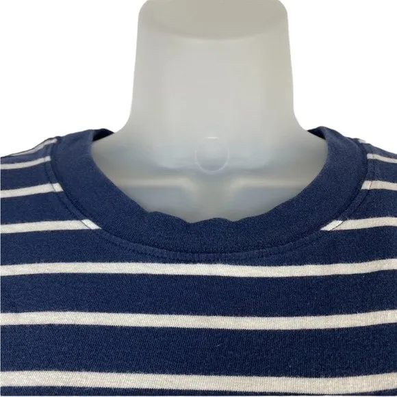 Madewell Blue & White Stripe Skater T-shirt Dress Sz S - Image 6