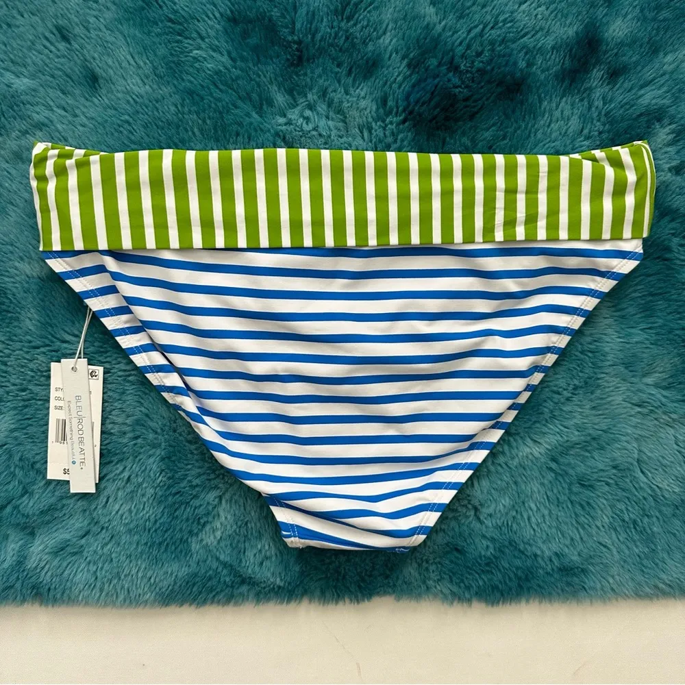 BLEU ROD BEATTIE Banded Fold Over Hipster Bikini Bottom Size 12 - Image 10