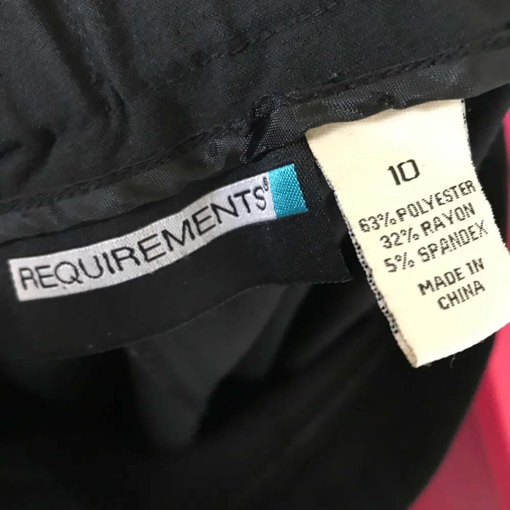 EUC Requirements Black Slack Trouser Pants sz 10 - Image 4