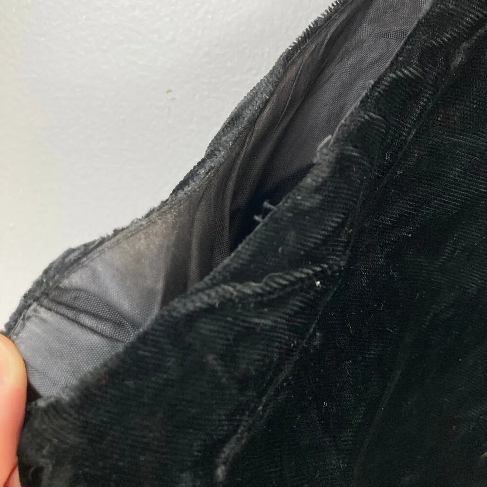 Vintage Gunne Sax Womens 6 Black Velvet Drop Waist Midi Dress Grunge Goth Witchy - Image 13