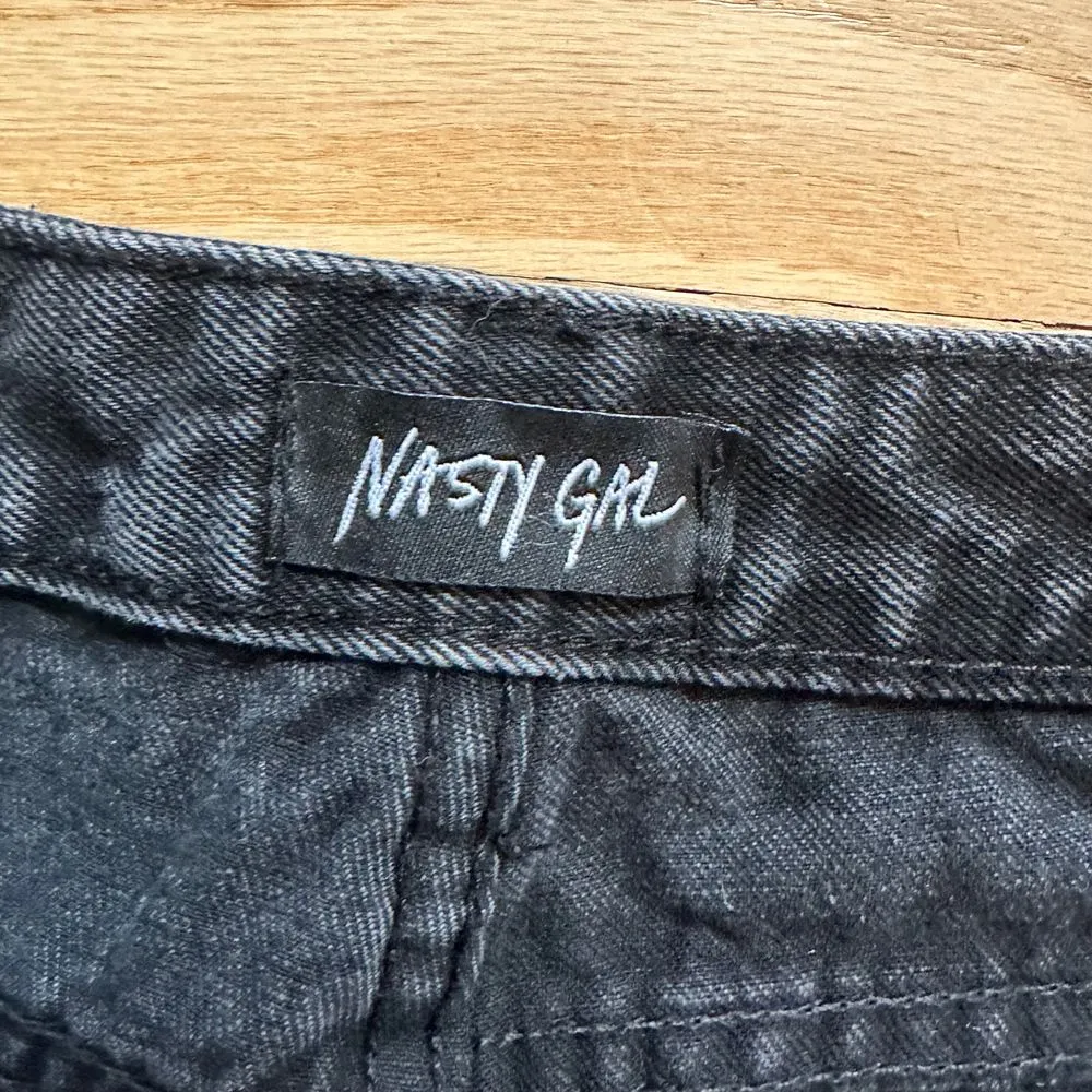 Nasty Gal Black Distressed Jeans Ripped Denim US4‎ UK8 EUR46 Grunge Punk Rock - Image 7