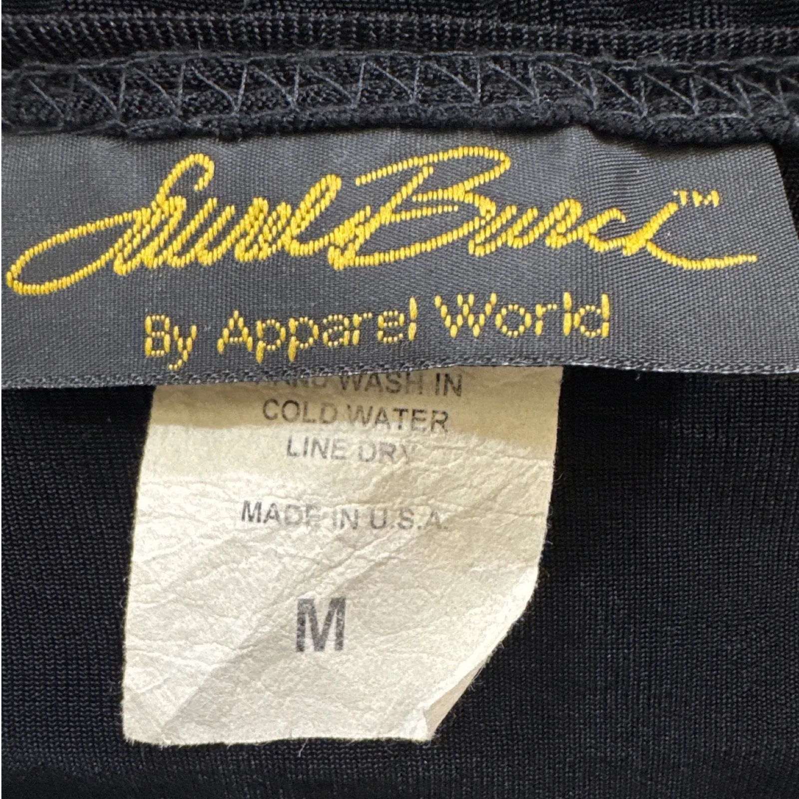 VTG Khurel Bunch By Apparel World Black Velour Top & Pants Set Abstract People M Size M - Image 2