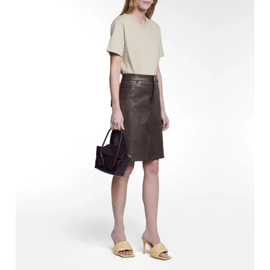 Bottega Veneta The Lido Sandals in Cane Sugar 37 7 Womens Leather High Heels - Image 14