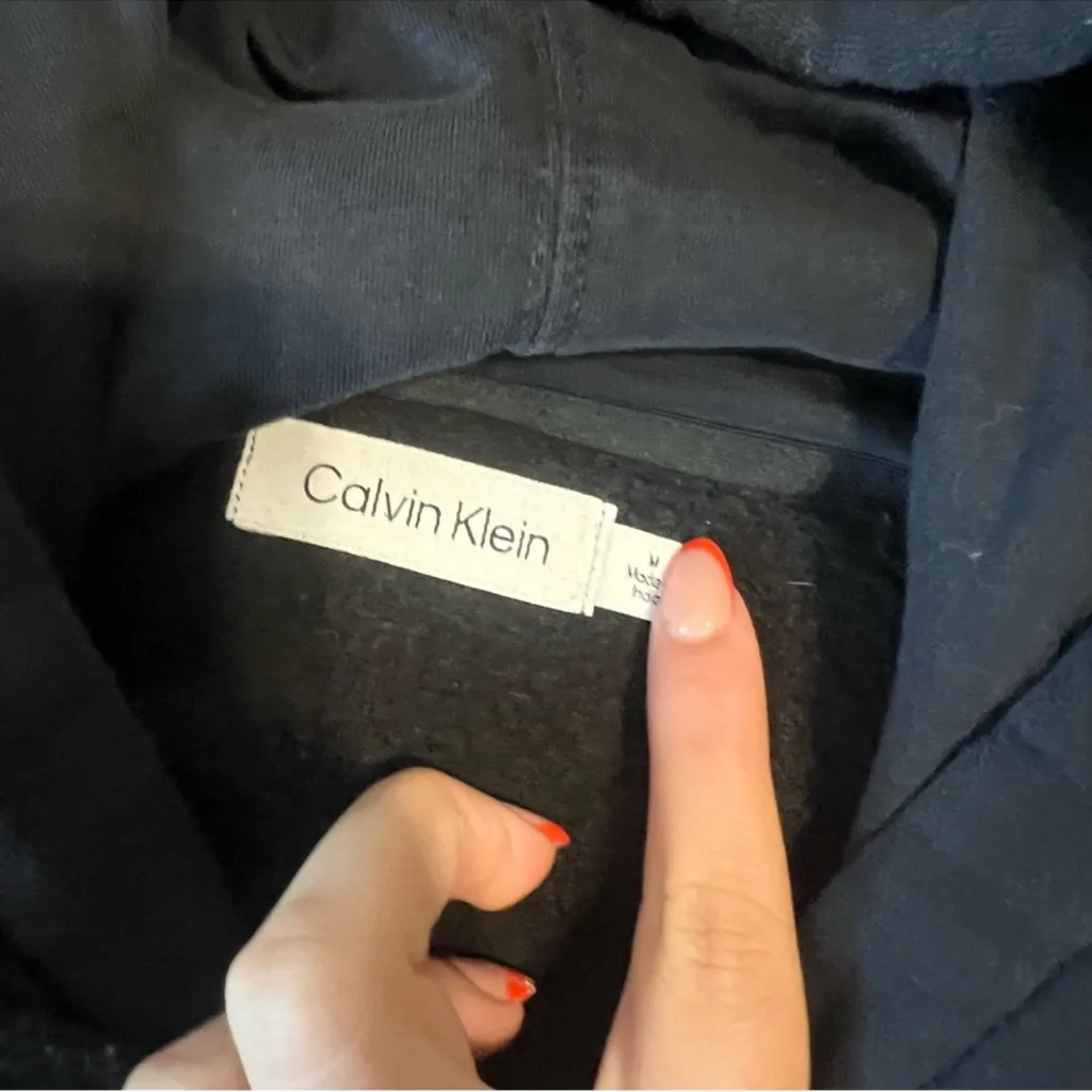 Calvin Klein Charcoal Zip-Up Hoodie - Image 3