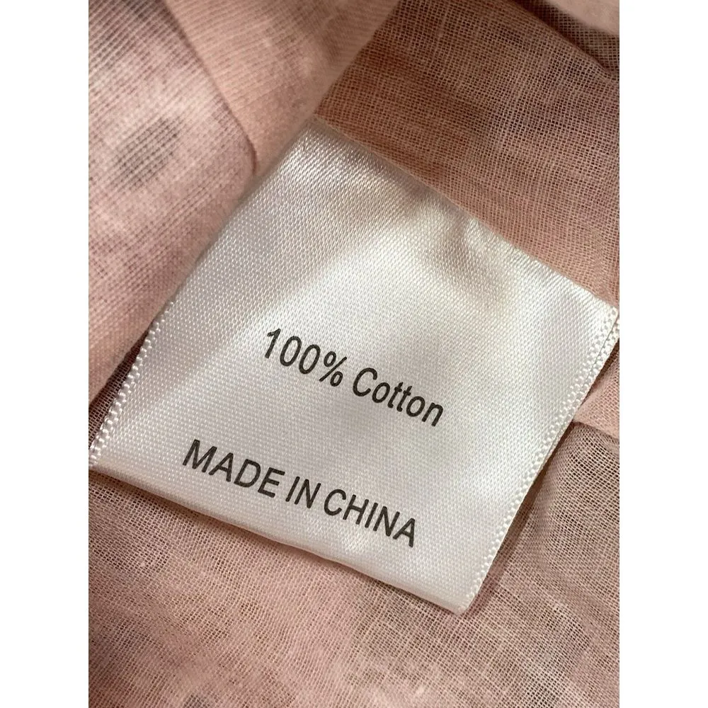 Kourt Robbie Eyelet Cotton Mini‎ Dress Tropical Print Sz XS Puffy Sleeve - Image 8