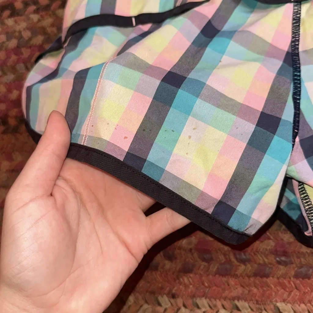 VTG LULULEMON PLAID SPEED SHORTS WEE WEEZY CHECK - Image 4