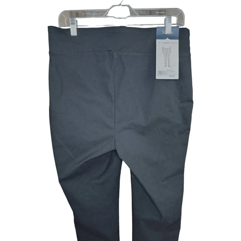 Rafaella Womens 14 Slim Leg Comfort Stretch Ankle Pull-On Pant Black NWT - Image 6