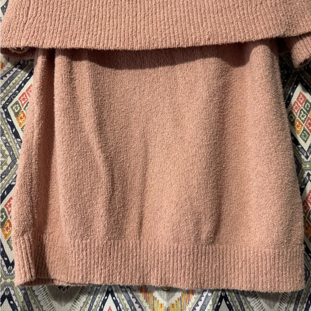 off the shoulder fold over sweater - Image 5