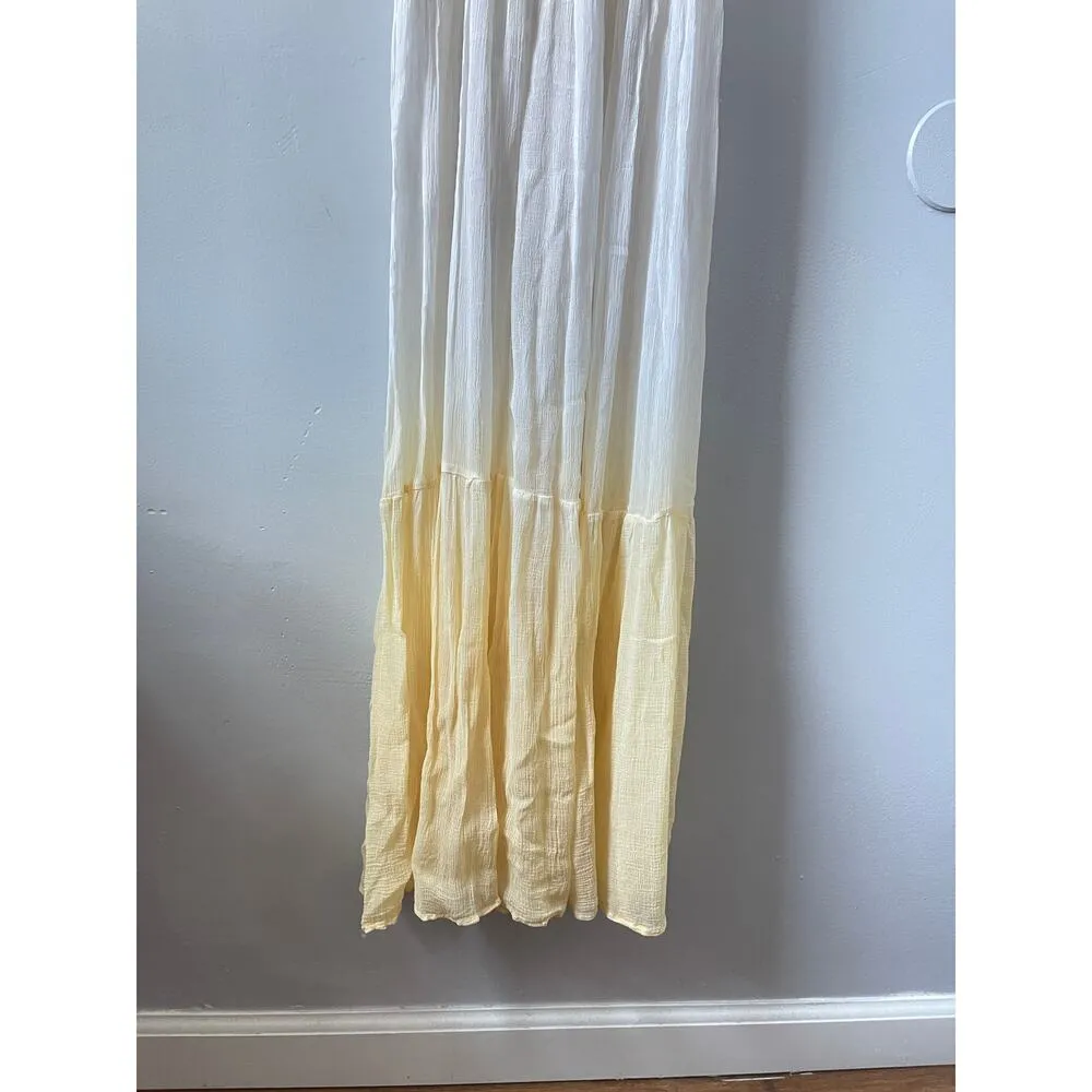 Out From Under UO Yellow Tiered Sheer Summer Maxi Dress - Image 2