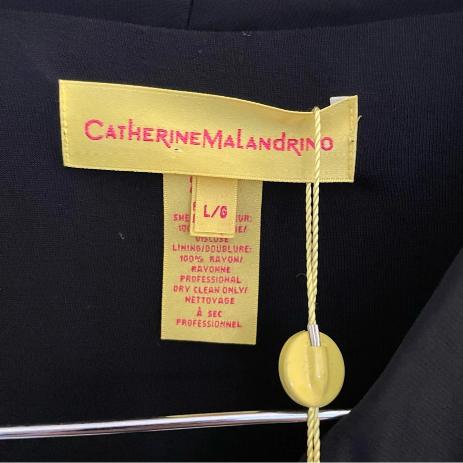 NWT Catherine Malandrino Black Bodycon Dress Long Sleeves Ruched Stretch Large - Image 10