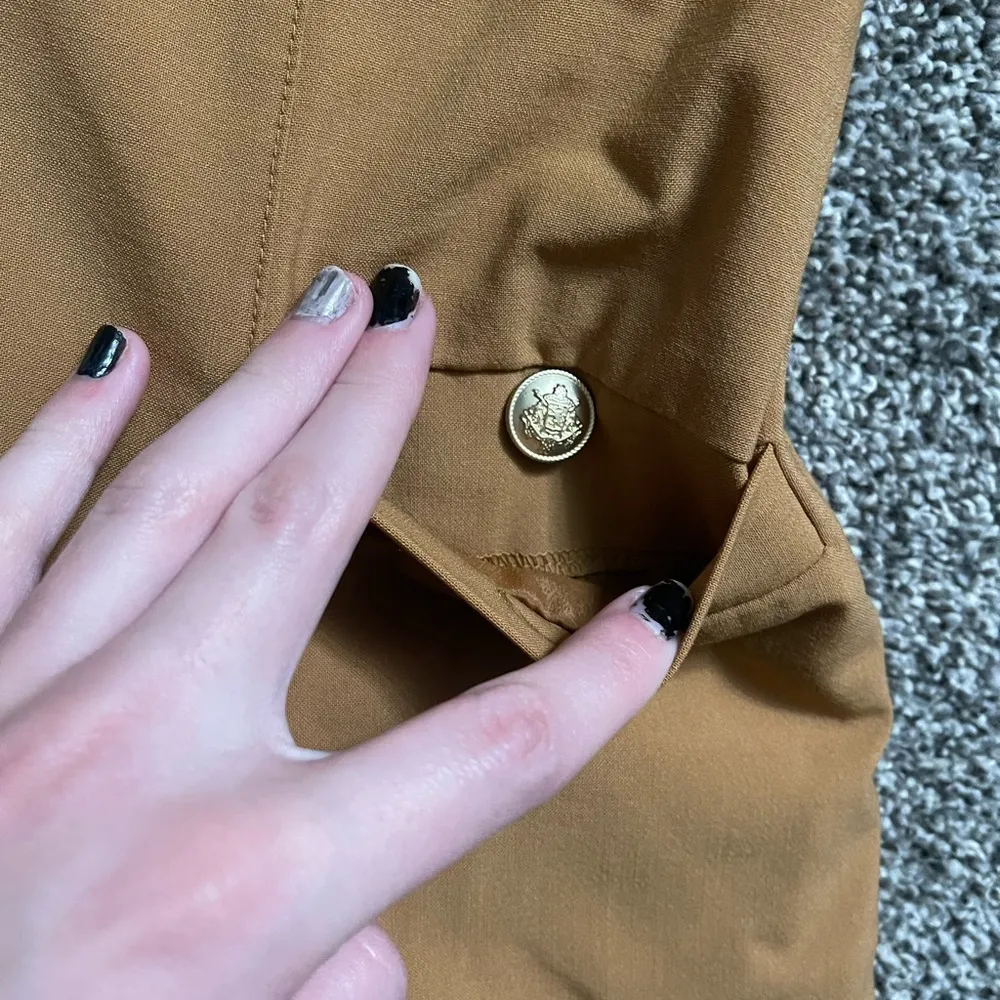 khaki beige sleeveless pleated mini wool dress 6 - Image 5