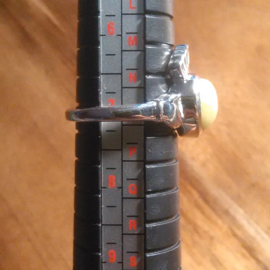 Connemara Marble Claddagh Sterling Silver Ring (Size 7) - Image 3