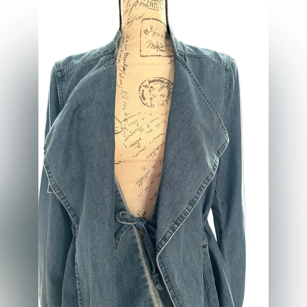 Urban Outfitters Silence + Noise Kirra Swing Chambray Trench Coat Sz Medium NWT - Image 5