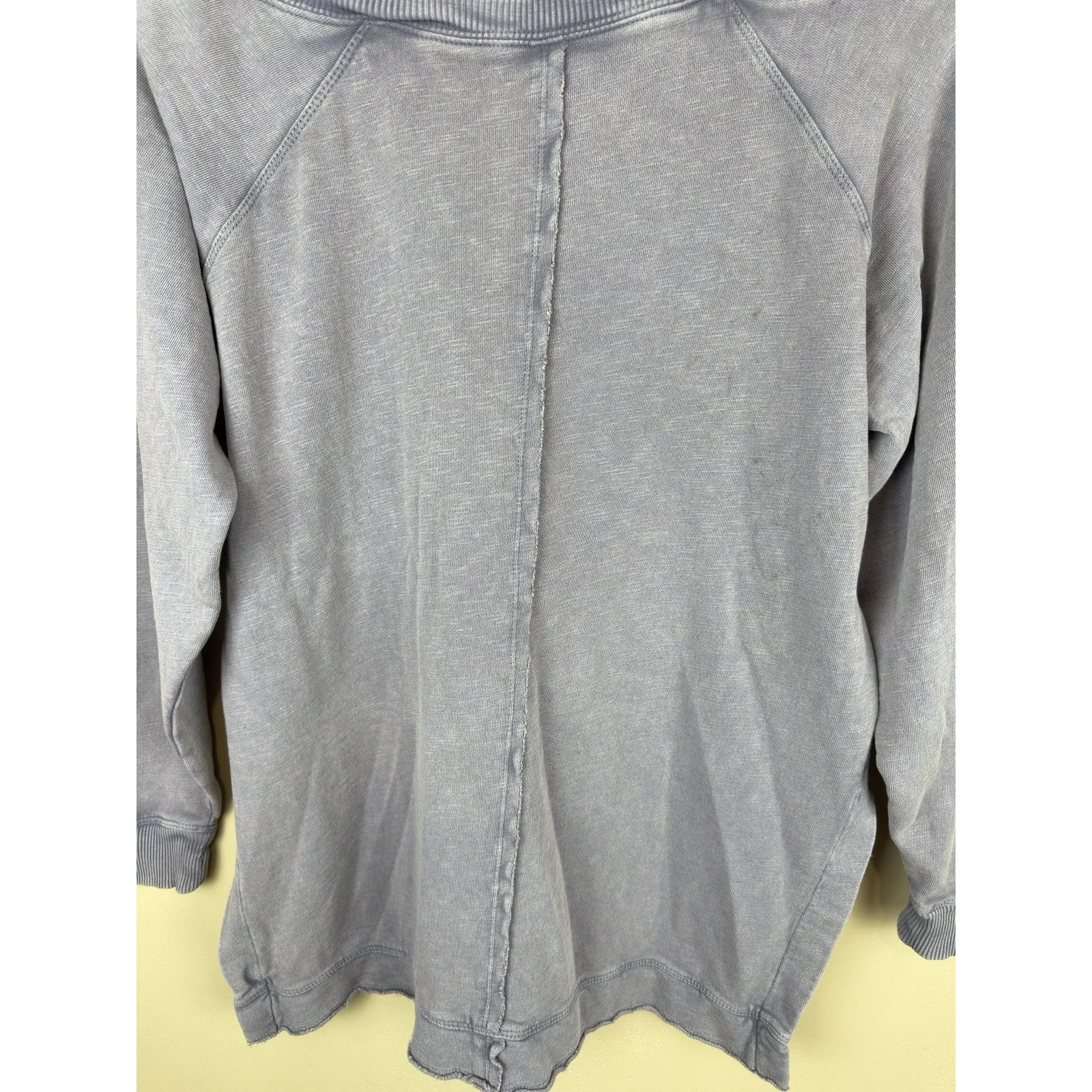 Pilcro Crossover Pullover Sweatshirt Women XXS Long Sleeve Purple Cozy Oversized - Image 6