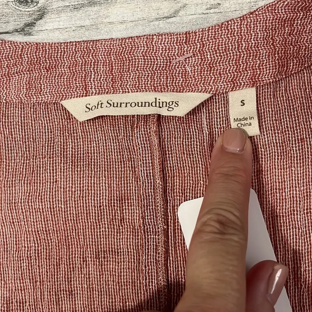 Soft Surroundings Whisper Linen Topper Size Small NWT - Image 3