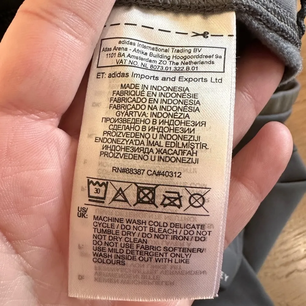 adidas By Stella McCartney Climaheat Warm Stirrup Tights Run Gym 2XS XXS Gray - Image 2