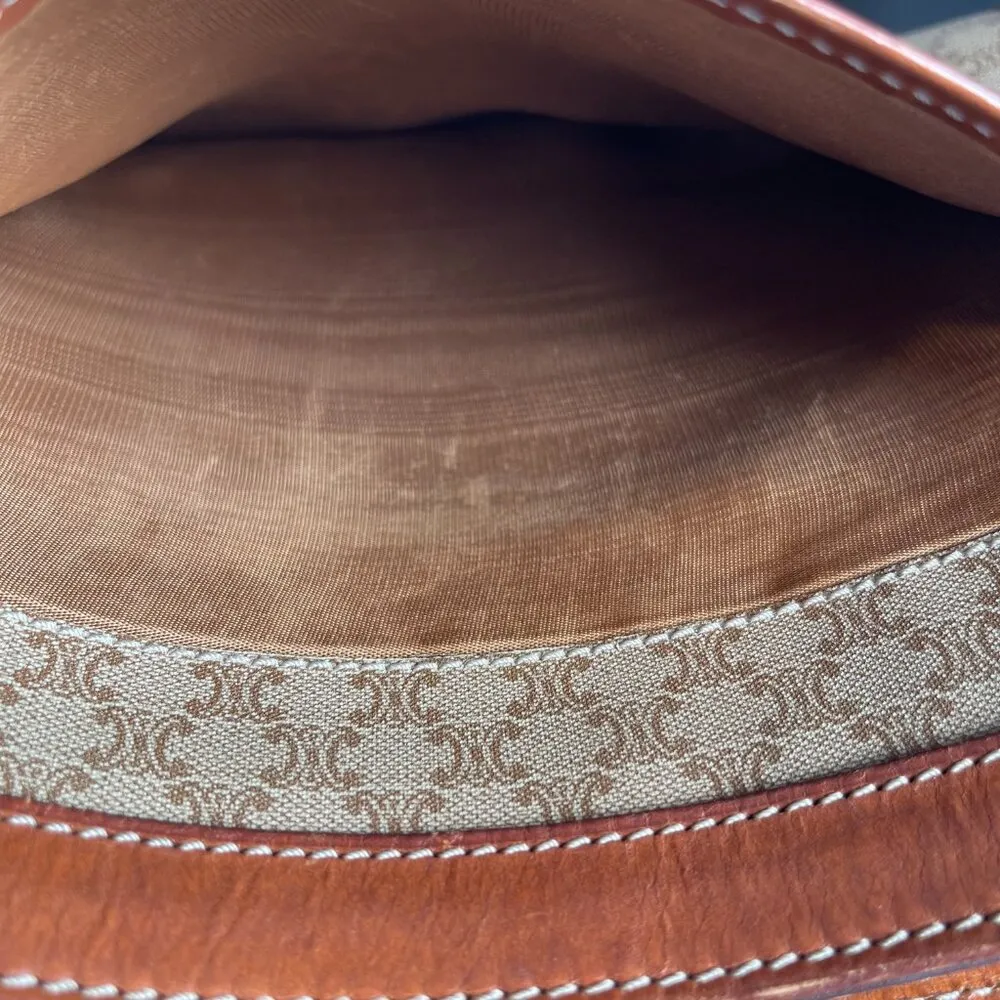 CELINE Vintage Macadam Clutch/Second Bag w/ Strap - Preowned - Image 14