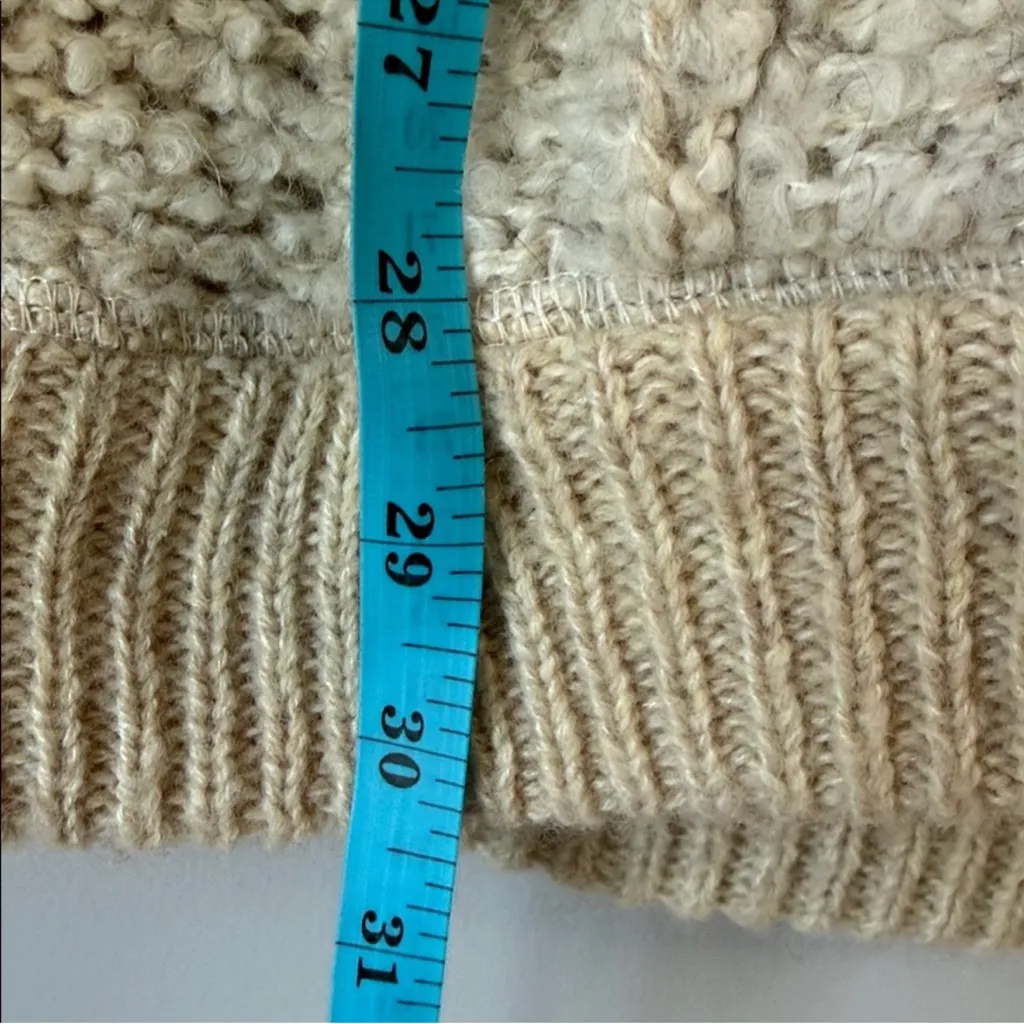 Free People Boho Fuzzy Boucle Oversized Sweater Jacket - Image 8