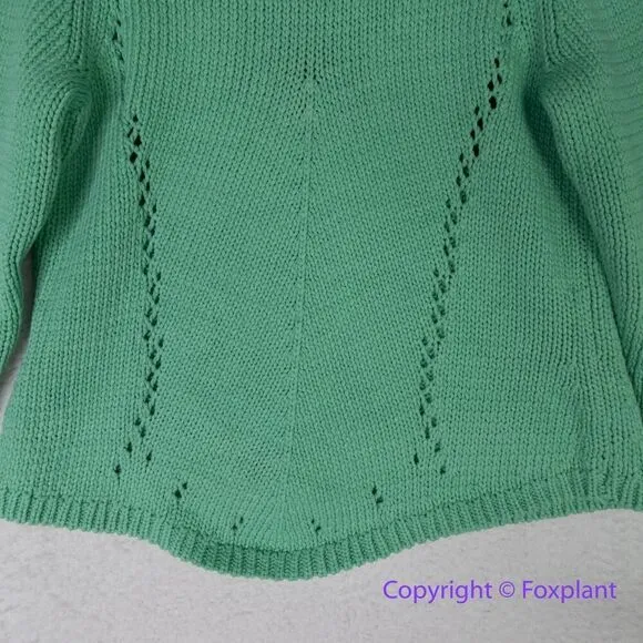 New!  White House Black Market Long Sleeve Pointelle‎ Detail Pullover, size L - Image 7