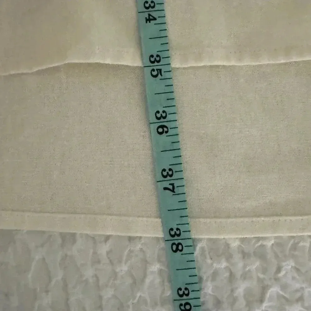 NWT  White Linen Blend Button Front Midi Shirt Dress Coastal Chic - Image 12