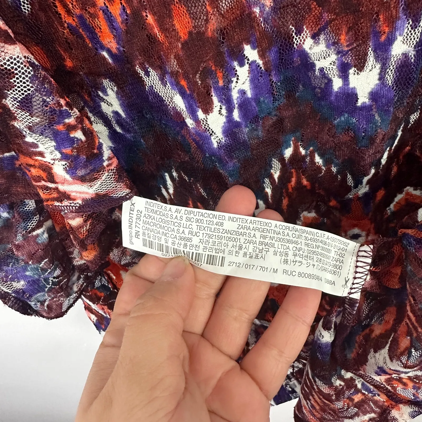 Zara Collection Top Womens M Boho Ruffle Sleeve Sheer Festival Indie Artsy - Image 4