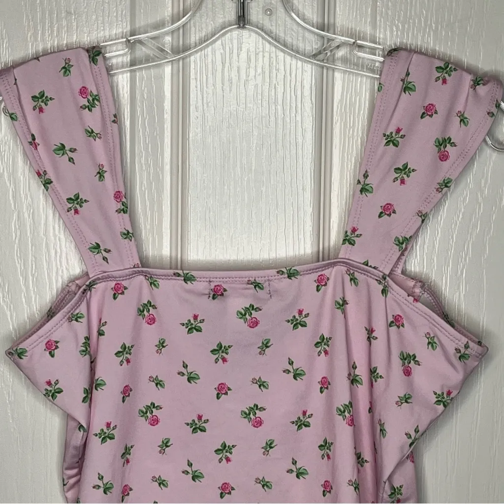 Hot Topic Sweet Society Pink Roses Top Size L Tank Top Cropped - Image 8