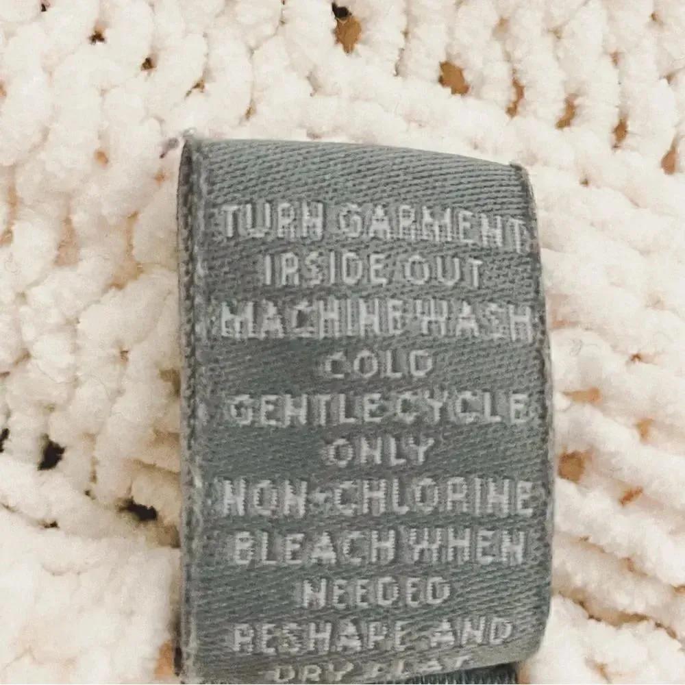 Charlotte Russe Boho Ribbed Knitted Oversized Ivory  Cardigan Sweater SZ S - Image 9