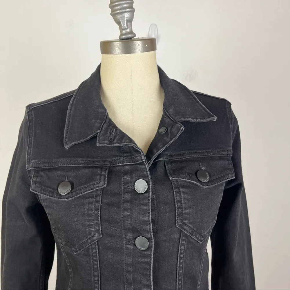 All Saints Black Denim Jacket - Image 3