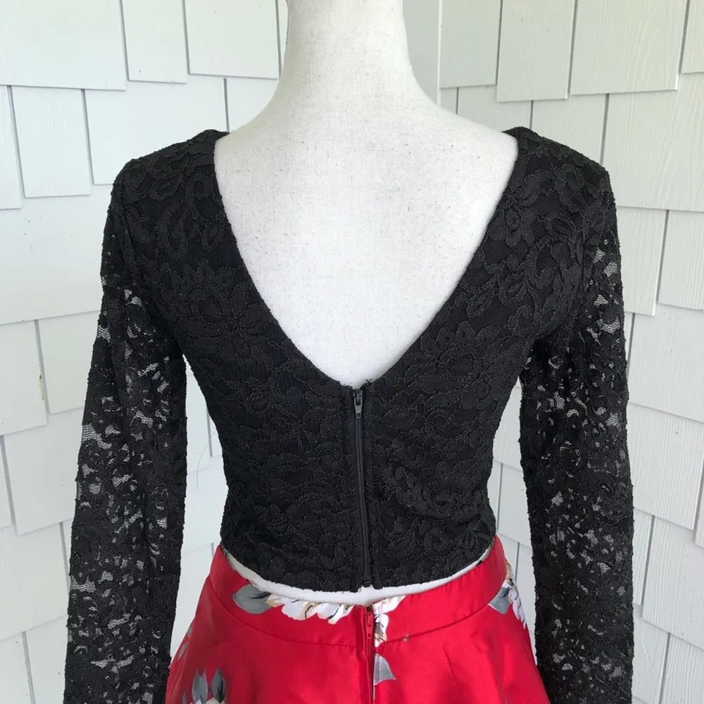 City Studio Women's Black/Red Top/Skirt Two Piece Mix & Match Set sz Jr's 3 - Image 8