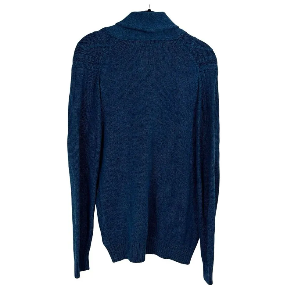 CPO Provisions Shipmen Supply Sweater Womens Blue Cable‎ Knit Cardigan Size SP - Image 2