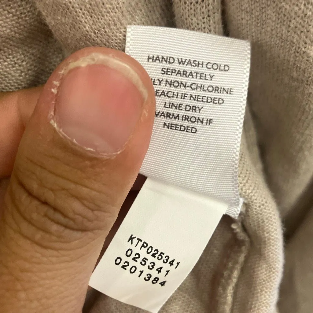 J. Jill Love Linen 100% linen oatmeal colored pocket cardigan mid length small L - Image 5