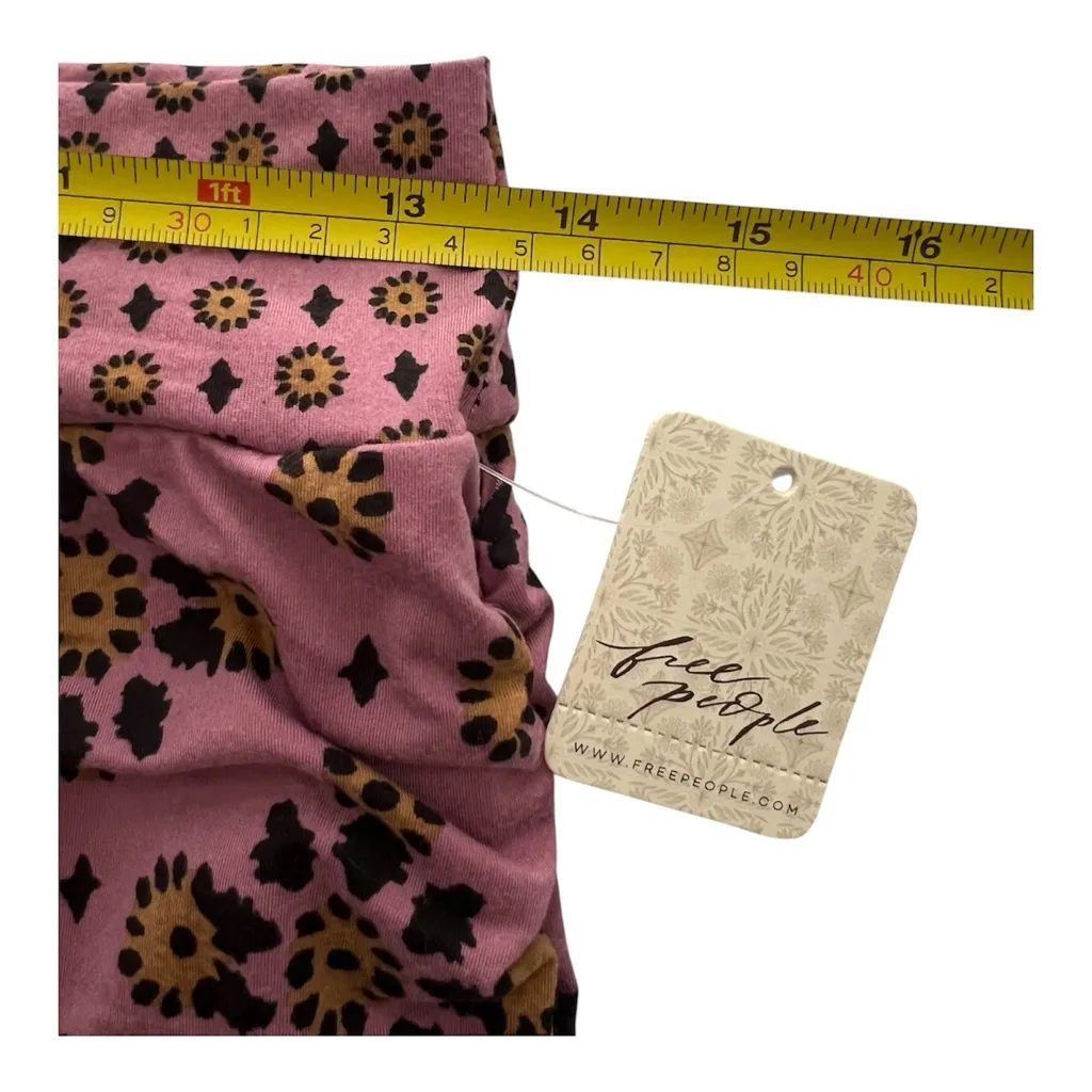 FREE PEOPLE Purple Floral Mini Skirt Stretch Blue Yellow Size Medium NWT - Image 8