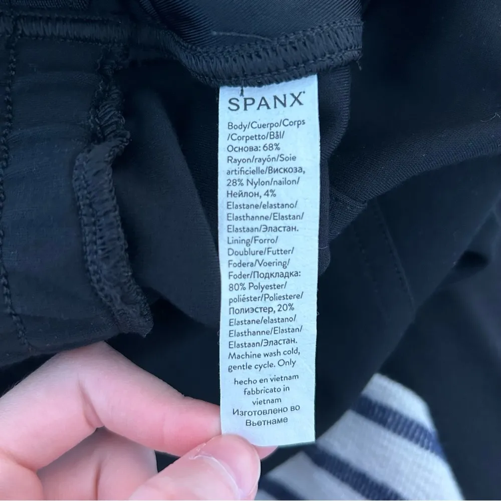 SPANX The Perfect Pant Ankle Joggers in Classic Black Size Large Stretch Ponte - Image 6